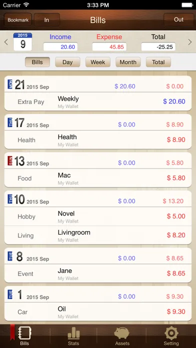 Zrzuty ekranu Money Manager Classic Lite