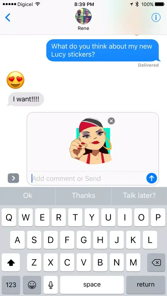 Zrzuty ekranu Destra - Lucy Stickers