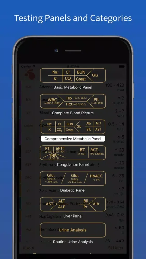 Lab Essentials – Medical Lab Values & Tests Reference Ekran Görüntüleri