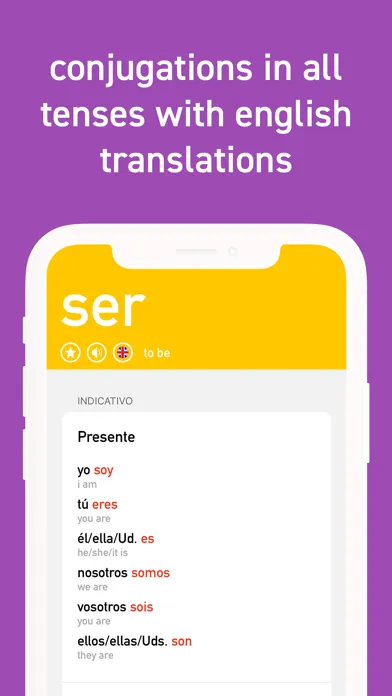 Скриншоты Spanish Verb Conjugator App