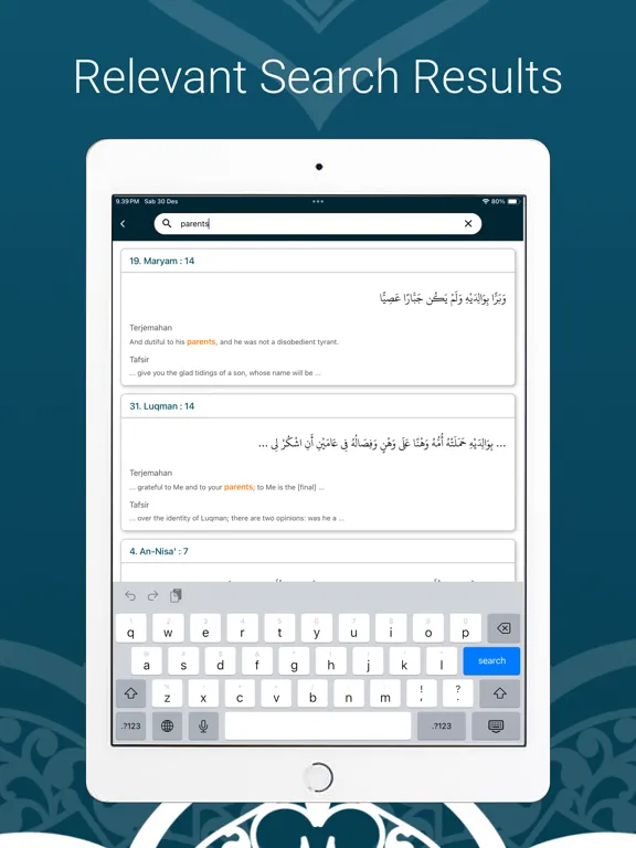 Learn Quran Tafsir iPad  Screenshots