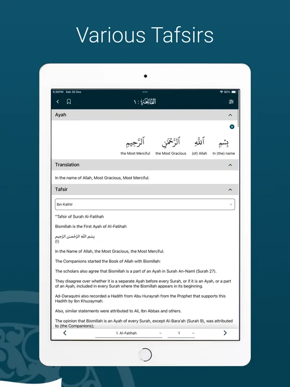 Learn Quran Tafsir iPad  Screenshots