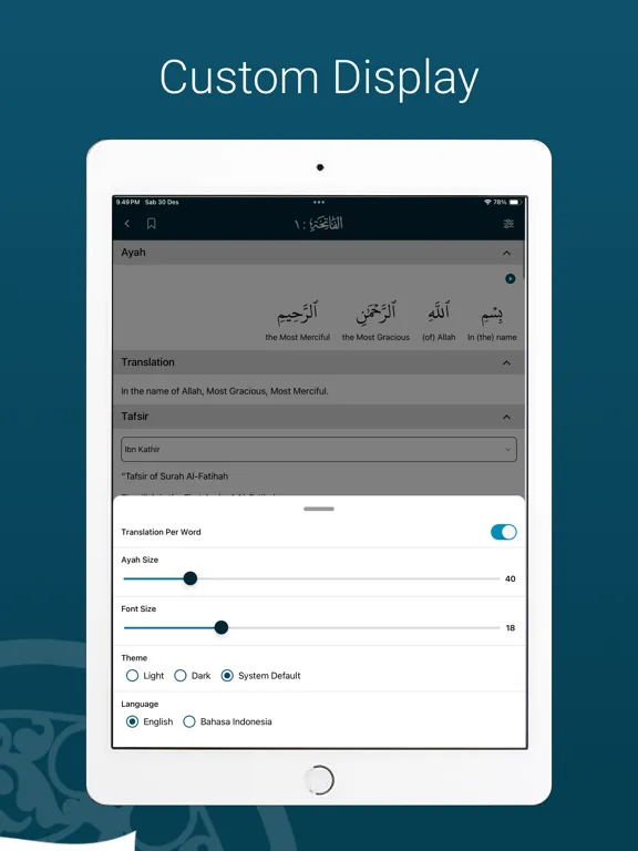 Learn Quran Tafsir iPad  Screenshots