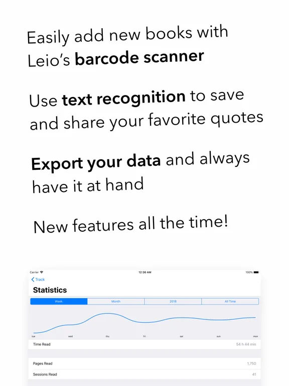 Reading Tracker, Planner: Leio iPad 应用截图