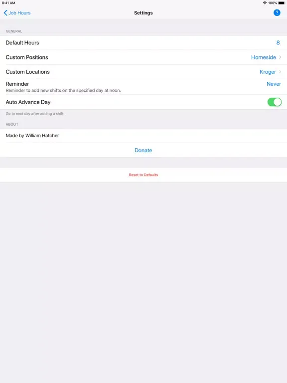 Work Hours: Add Your Shifts iPad 應用截圖