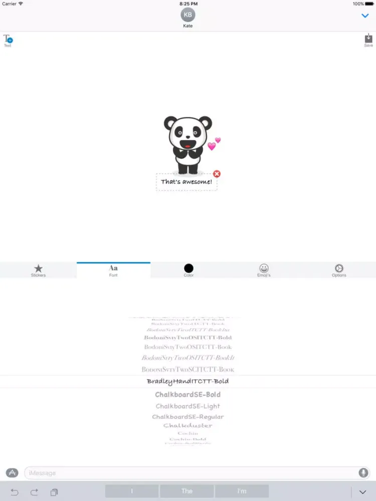 Zrzuty ekranu Panda - MYOSE - Make Your Own Sticker Emoji iPad 