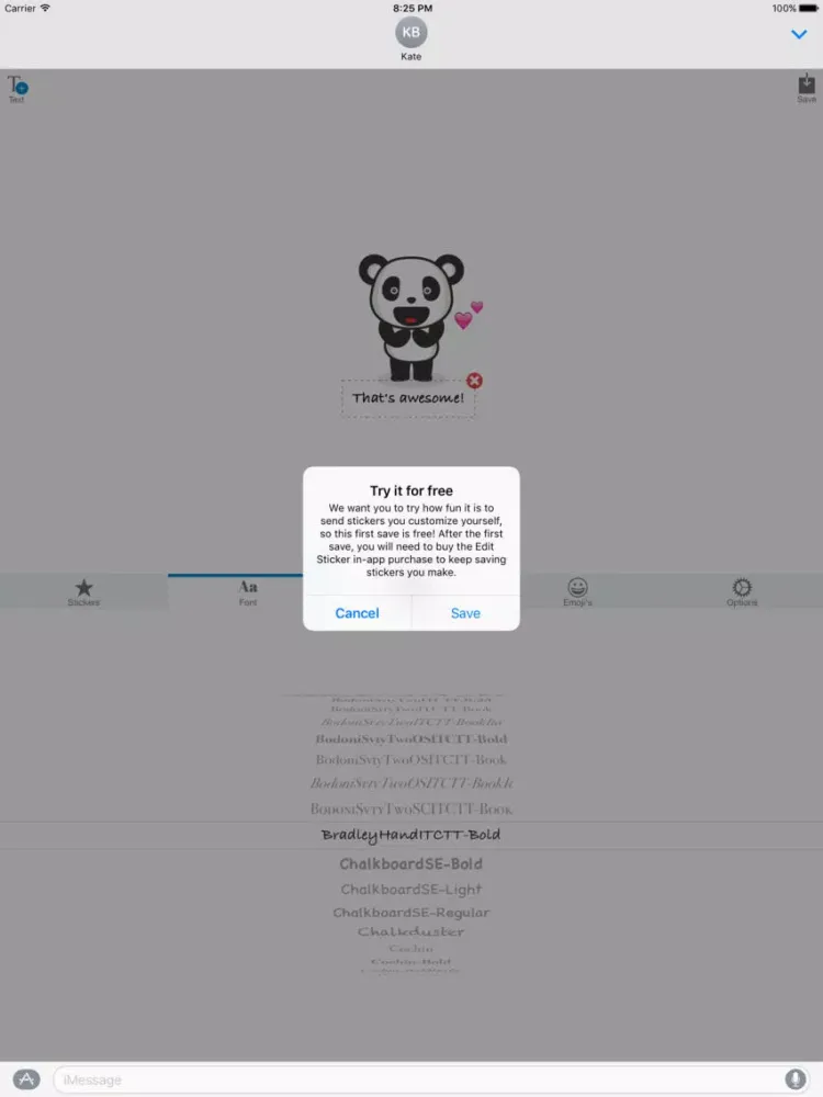 Zrzuty ekranu Panda - MYOSE - Make Your Own Sticker Emoji iPad 