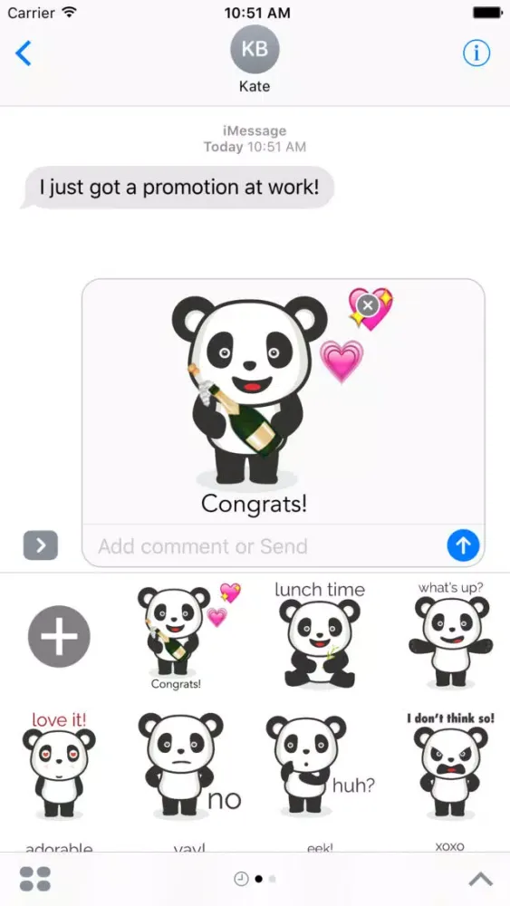 Zrzuty ekranu Panda - MYOSE - Make Your Own Sticker Emoji
