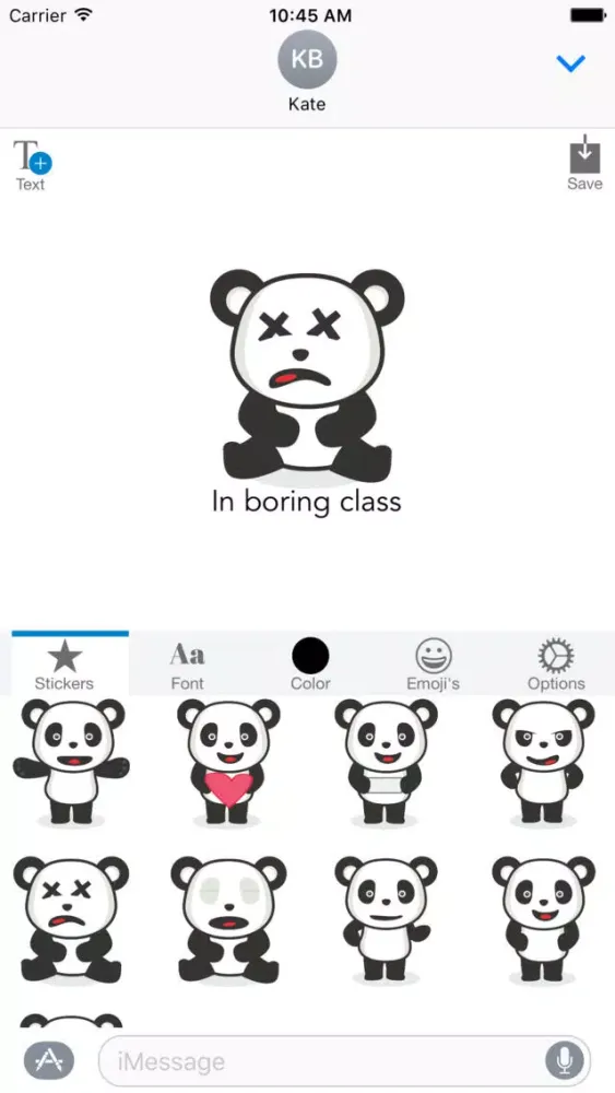 Zrzuty ekranu Panda - MYOSE - Make Your Own Sticker Emoji