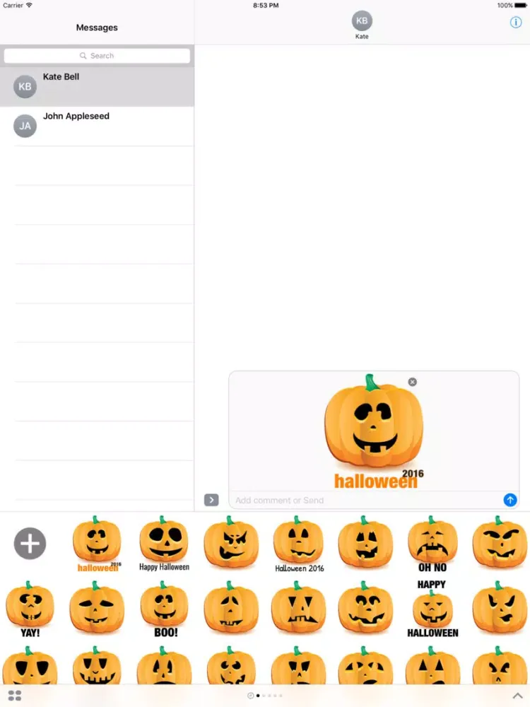 Halloween Pumpkin Jack O Lantern - Sticker Maker iPad  Screenshots