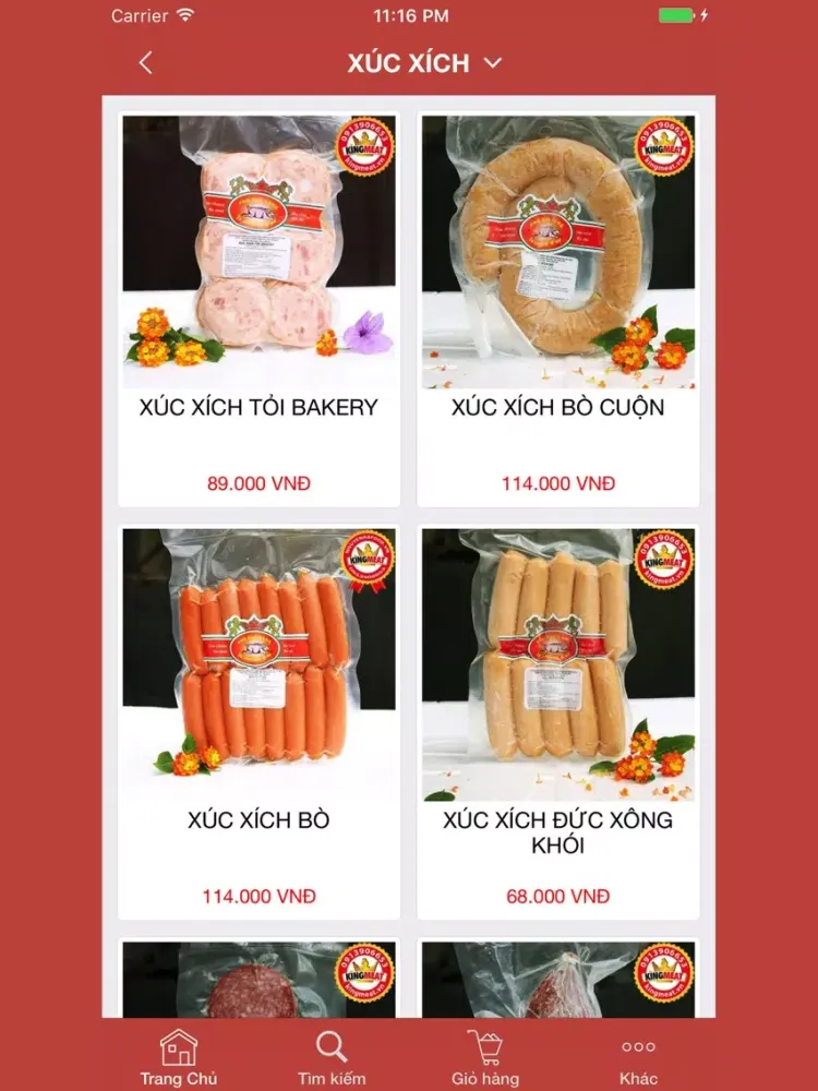 Screenshot di Xuc Xich Duc - San Pham Thit Cao Cap Nhap Khau iPad 