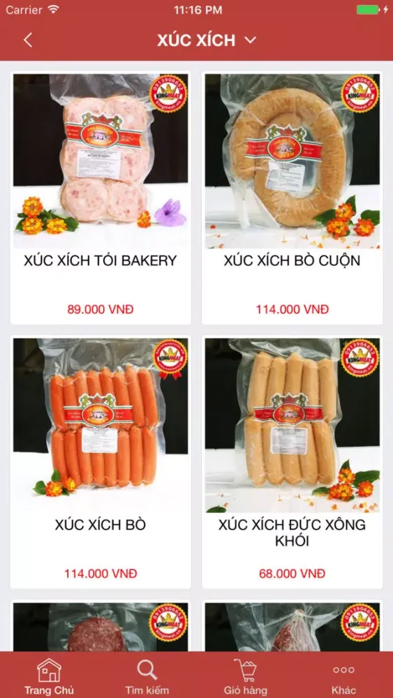 Screenshot di Xuc Xich Duc - San Pham Thit Cao Cap Nhap Khau