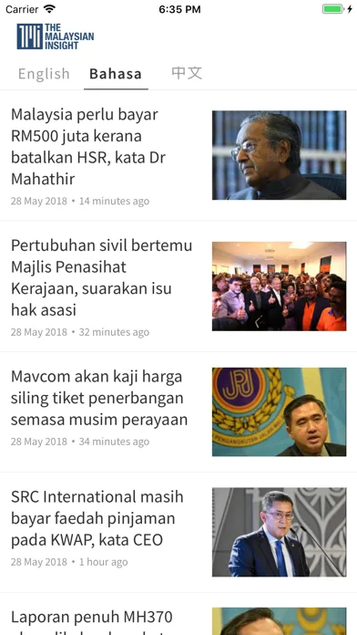 Zrzuty ekranu The Malaysian Insight