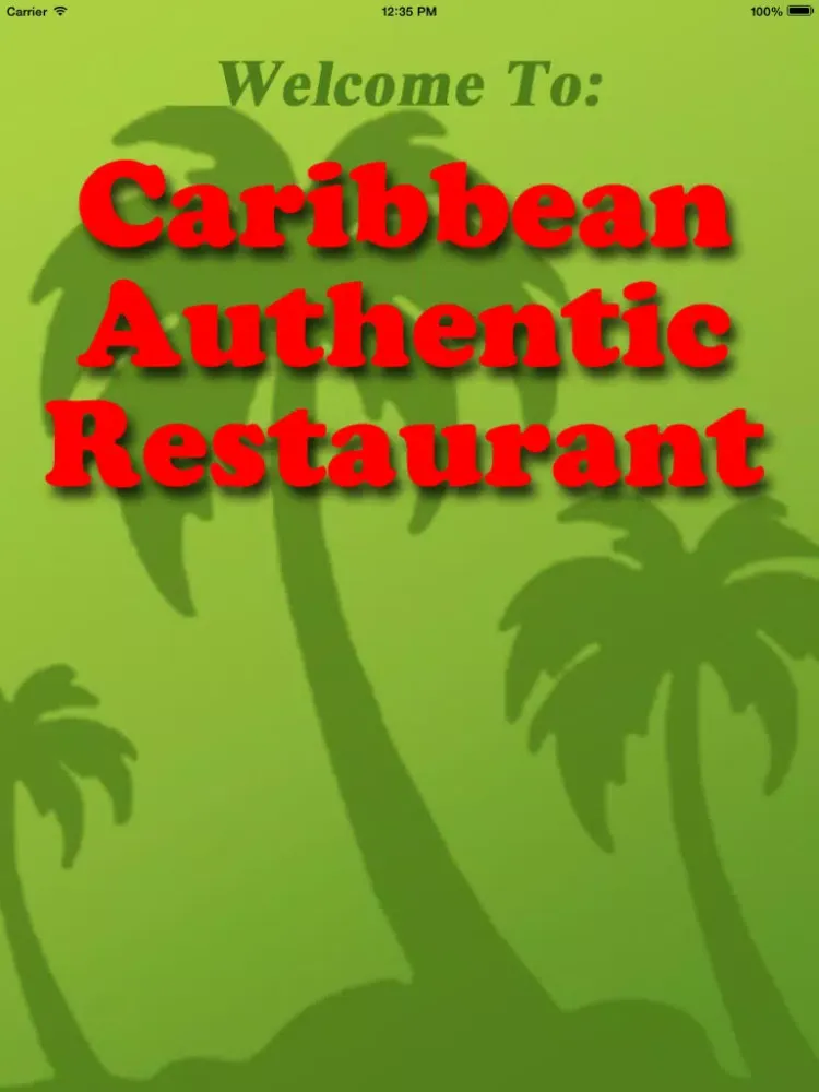 Caribbean Authentic Restaurant iPad 应用截图