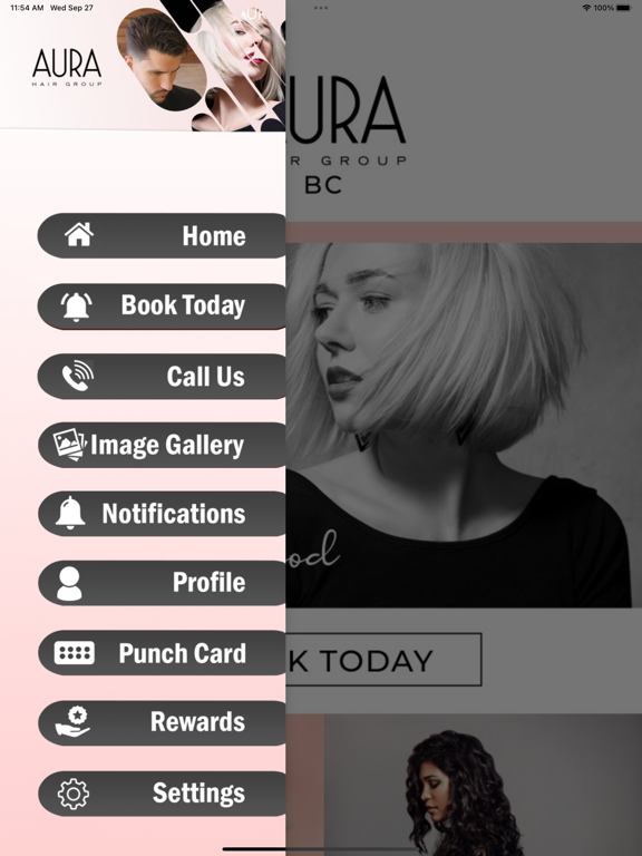 Aura Hairgroup BC iPad  スクリーンショット