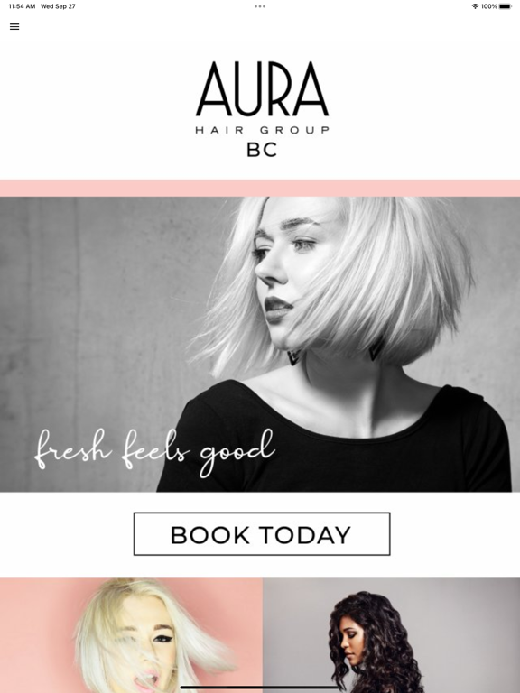 Aura Hairgroup BC iPad  スクリーンショット