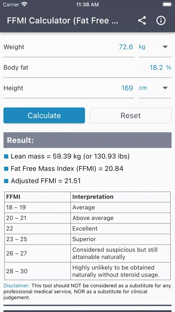 صور FFMI Calculator