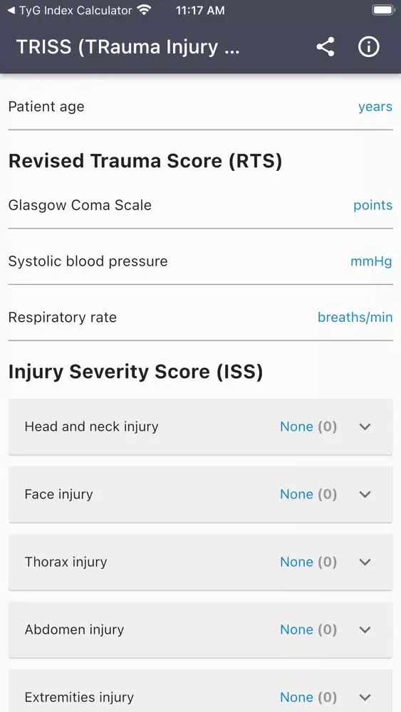 TRISS Calculator سکرین شاٹس
