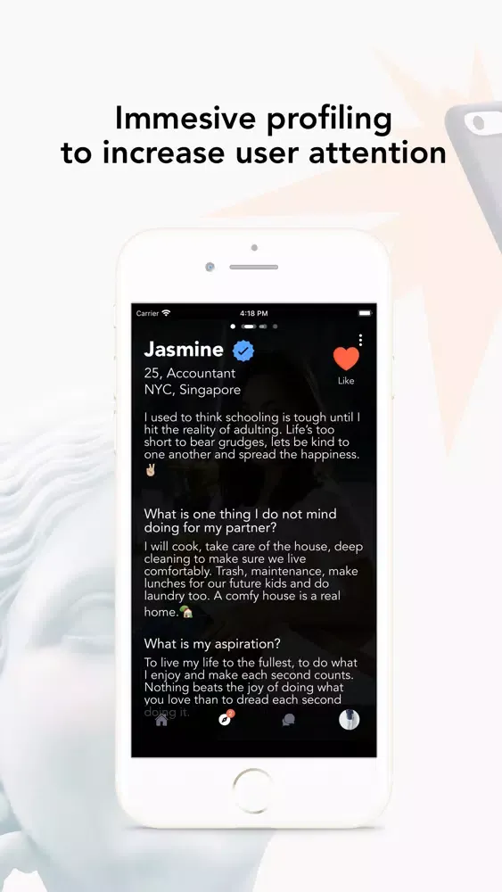 Tangkapan skrin Memey - Meme-Based Dating