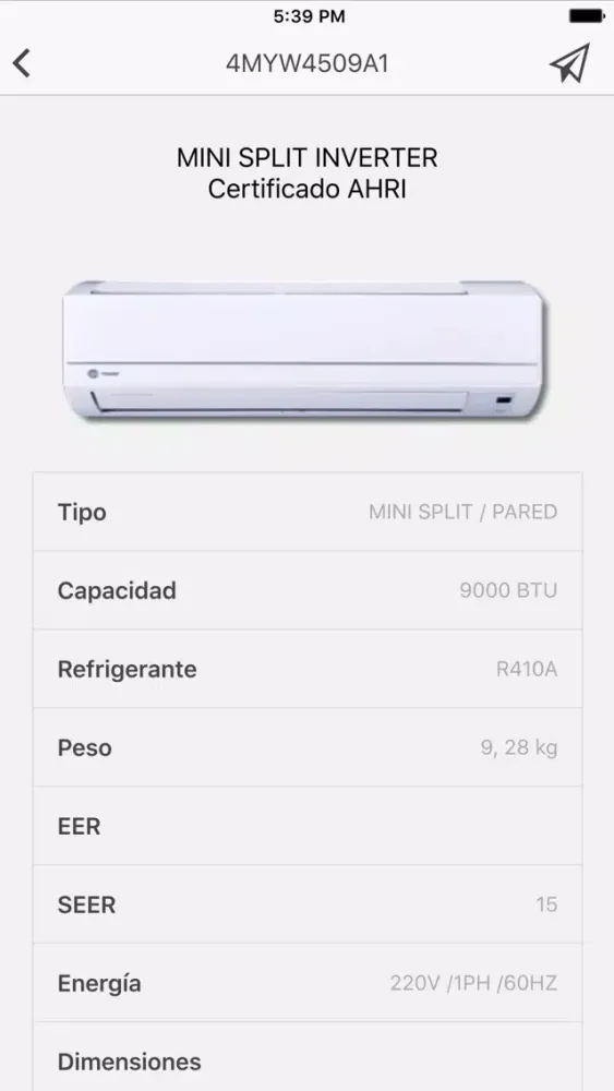 Tangkapan layar Calculadora AA