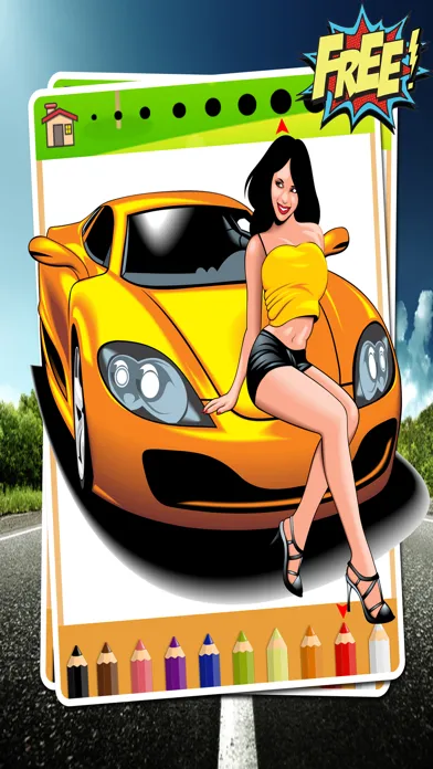Car Coloring Book - car painting for kids toddlers and preschoolers kindergarten free games Screenshots