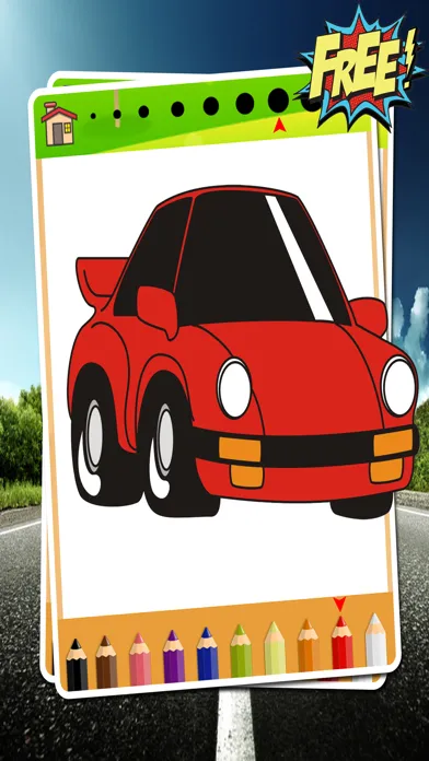 Car Coloring Book - car painting for kids toddlers and preschoolers kindergarten free games Screenshots