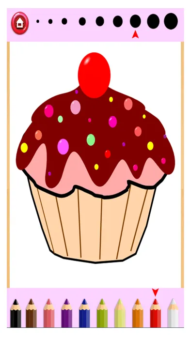 Capturas de pantalla de Cupcake Coloring Book - Draw Paint Kids Game