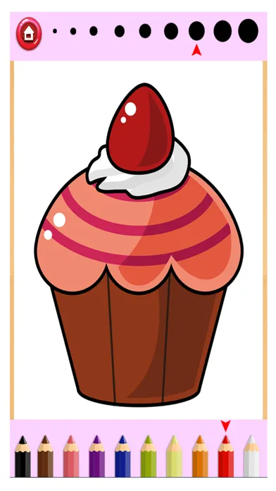 Capturas de pantalla de Cupcake Coloring Book - Draw Paint Kids Game