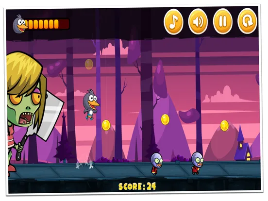 ภาพหน้าจอของ Penguin Dash - Runner Adventure Zombie World iPad 