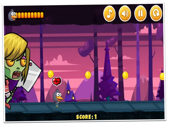 ภาพหน้าจอของ Penguin Dash - Runner Adventure Zombie World iPad 