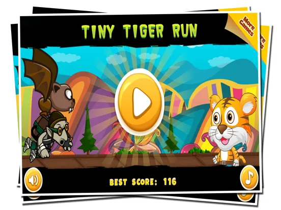 Tiny Tiger Run - Super World Animal Running Game iPad  Screenshots