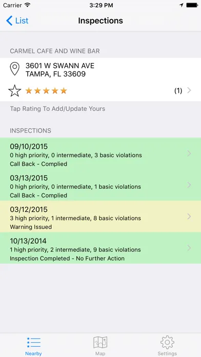 Safe Dining - Florida Screenshots