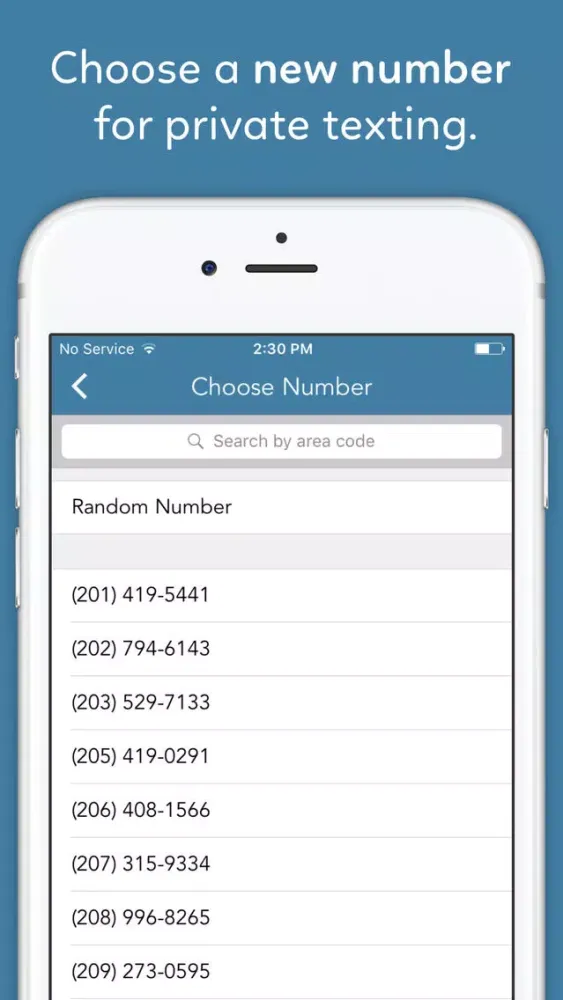 Tangkapan skrin New Texting Number App