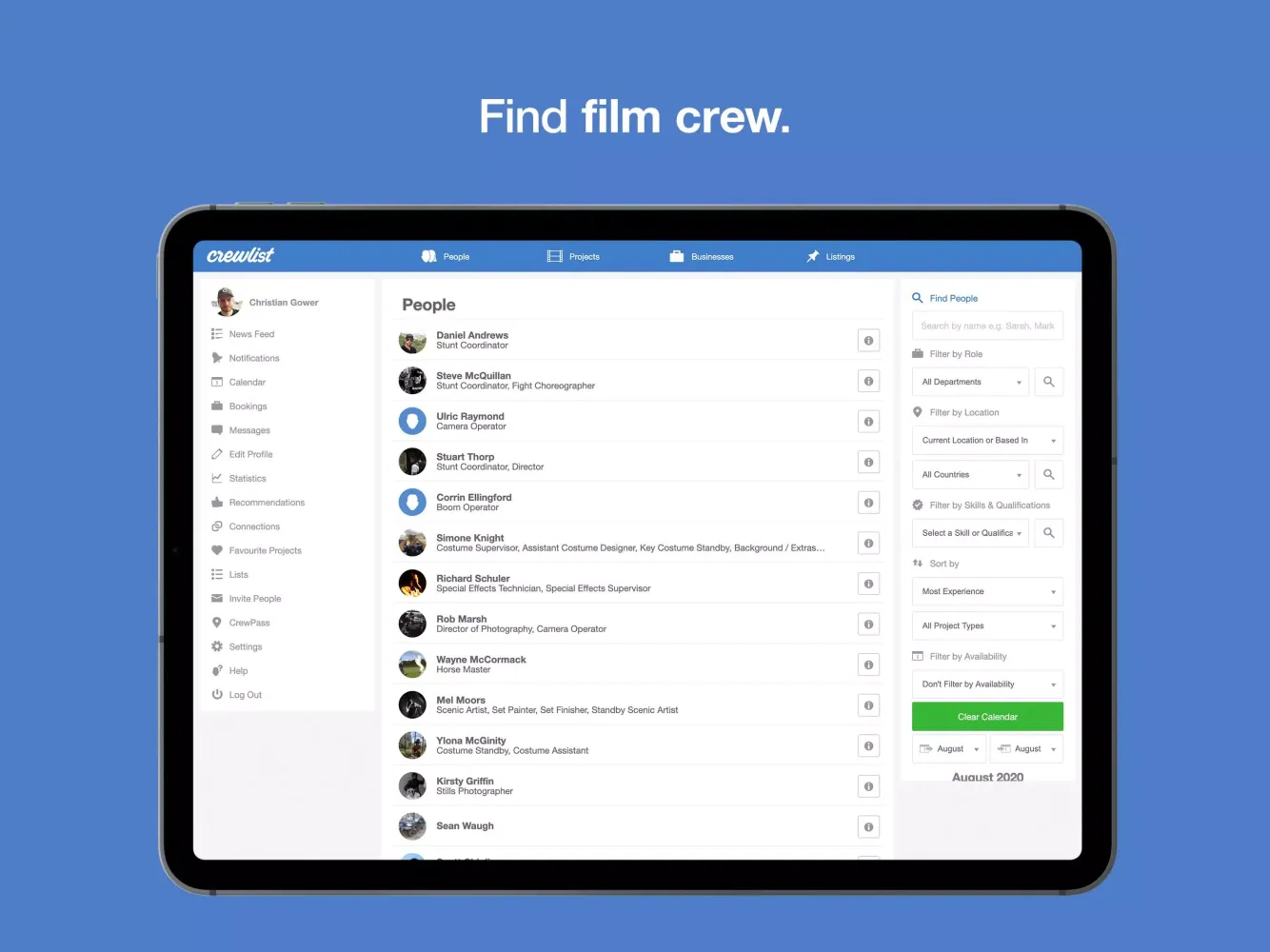 Crewlist Screenshots