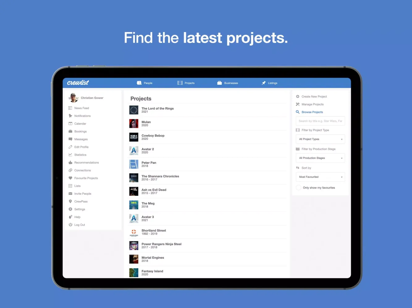 Crewlist Screenshots