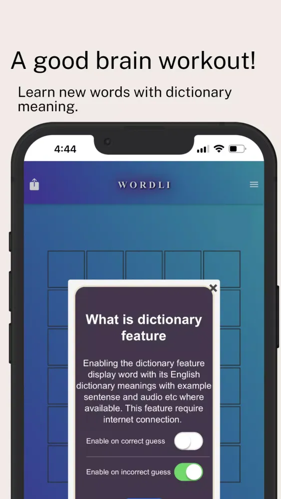 Capturas de tela do WORDLI - Guess the Word