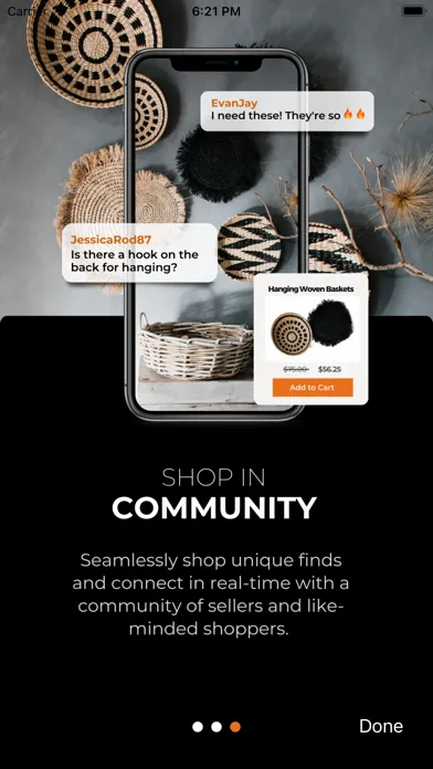 oneKIN - Livestream Shopping Ekran Görüntüleri
