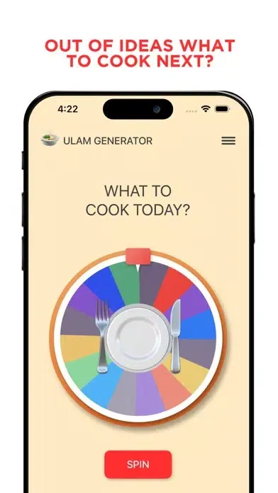 Tangkapan skrin Ulamo - Pinoy Ulam Generator