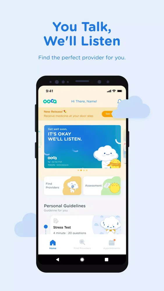 Ooca I It's okay. Let's talk. Screenshots