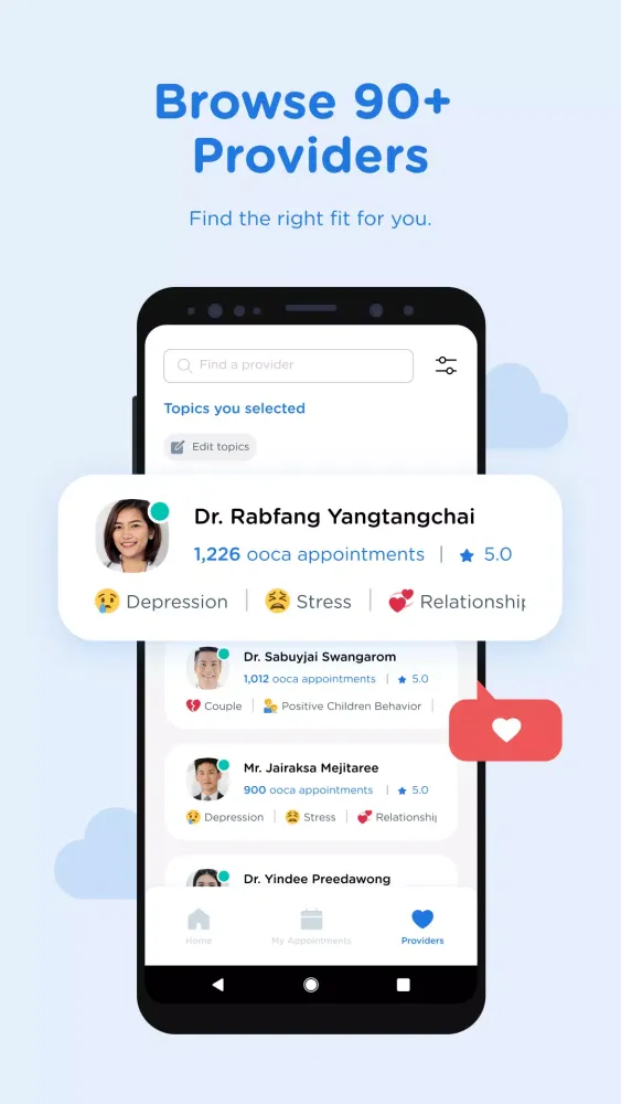 Ooca I It's okay. Let's talk. Screenshots