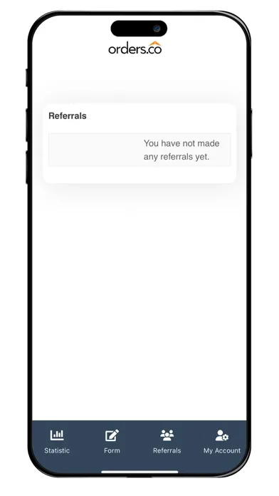 Captures d'écran de Orders.co Affiliate Hub