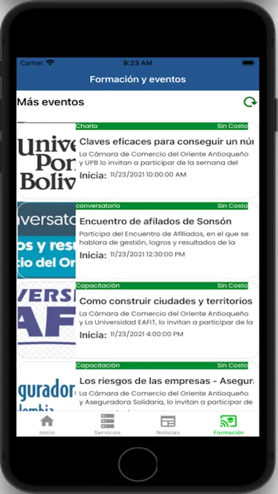 Camara de Comercio del Oriente سکرین شاٹس