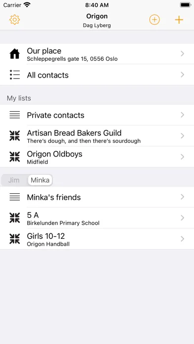 صور Origon - Shared contact lists