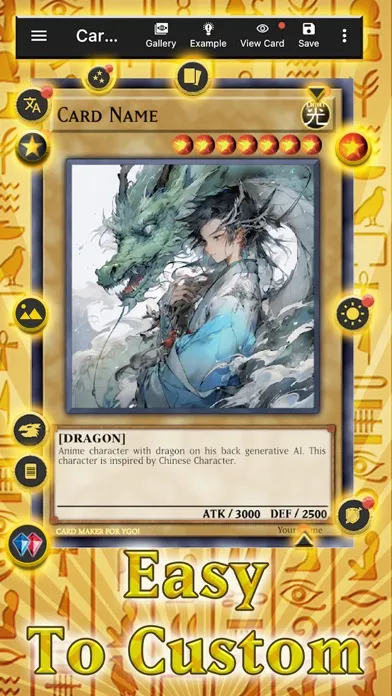 Capturas de tela do Card Maker Creator for YugiOh