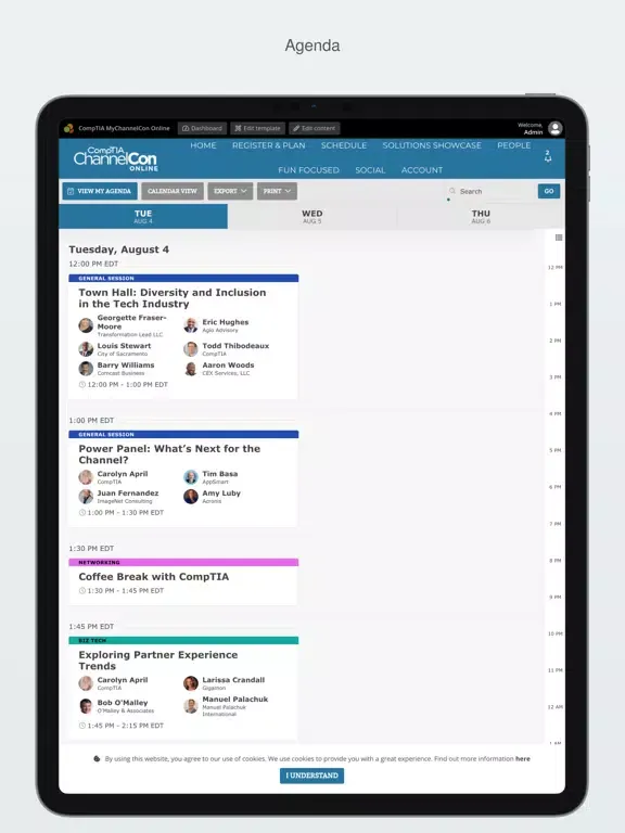 CompTIA 2021 Events iPad  스크린샷