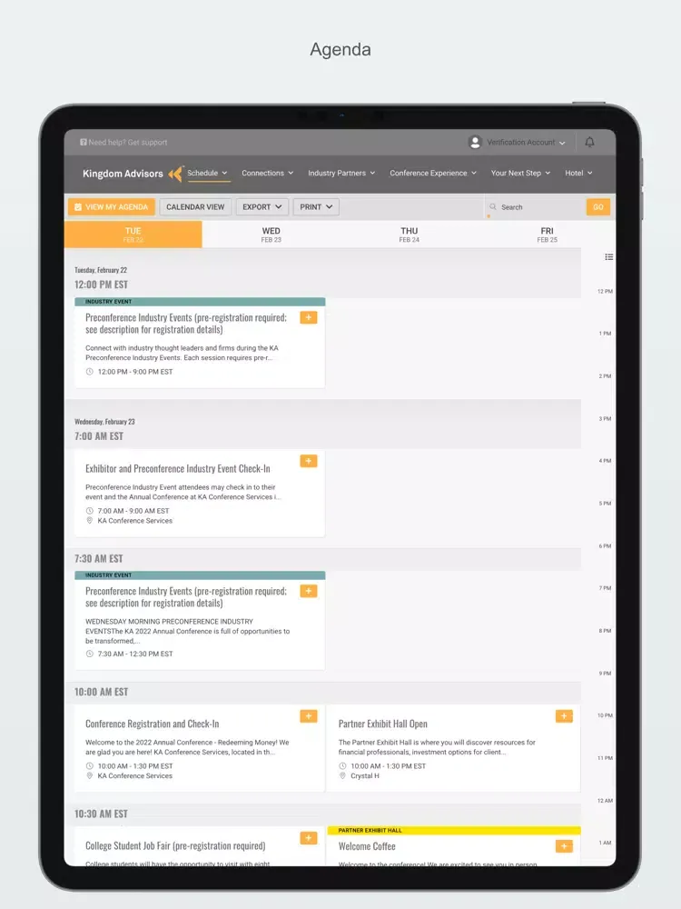 Capturas de pantalla de KA Pathable Admin iPad 