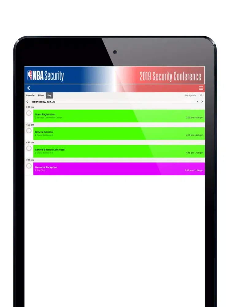 Zrzuty ekranu NBA Events iPad 