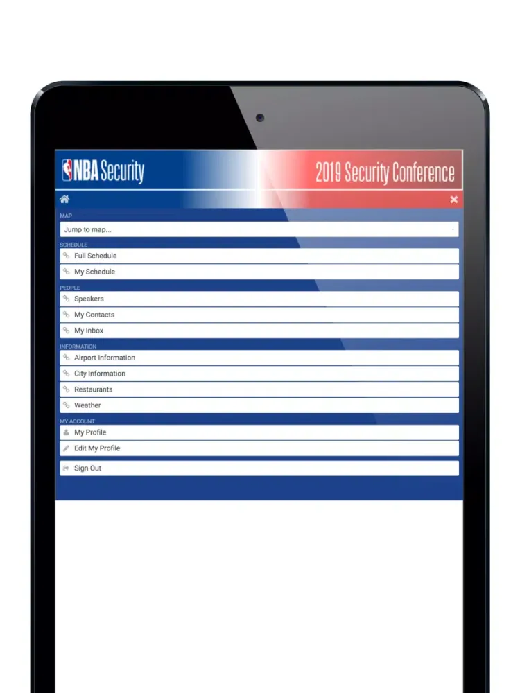 Zrzuty ekranu NBA Events iPad 