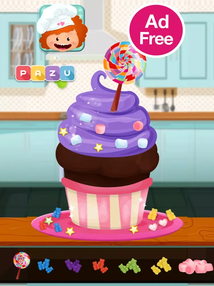 Capturas de tela do Cupcake Chefs - Making & Cooking Cupcakes Game for Kids, by Pazu iPad 