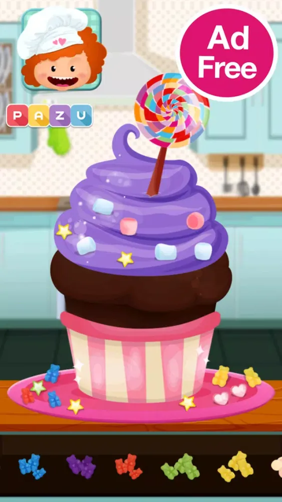 Capturas de tela do Cupcake Chefs - Making & Cooking Cupcakes Game for Kids, by Pazu